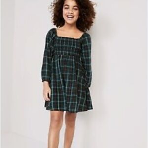 Tartan print long sleeved dress, size 14 BNWT
